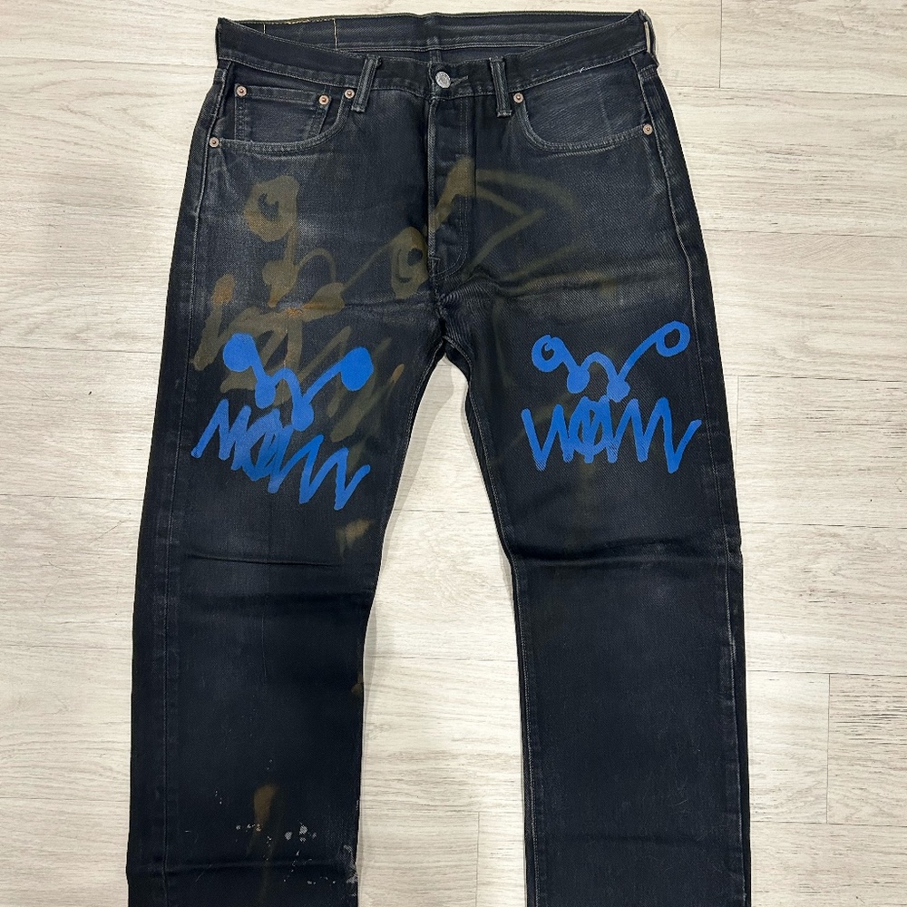 ASSPIZZA 2018 BLACK WAXED 501 LEVIS